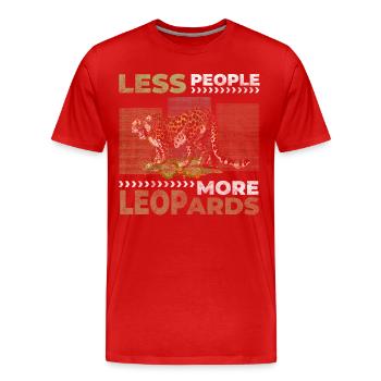 Prédateur Animaux Gros Chat Danger - T-shirt bio Premium Homme - rouge - Devant - Damien (186cm)