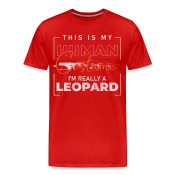 Raubtier Wildtier Gefahr - Männer Premium Bio T-Shirt - Rot - Vorne - Damien (186cm)