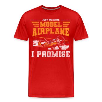 Flugzeug Hobby Flieger Flug - Männer Premium Bio T-Shirt - Rot - Vorne - Damien (186cm)