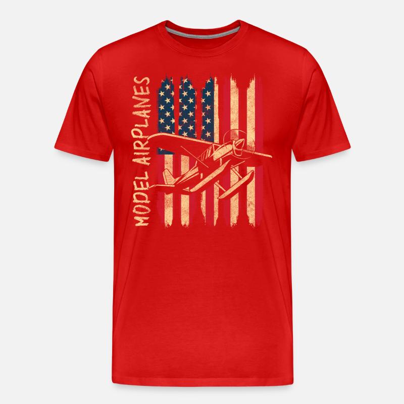 Modellflugzeug Fluggerrät - Männer Premium Bio T-Shirt - Rot