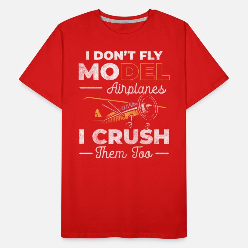 Flugzeug Modellbauer Flieger Testpilot Männer Premium Bio T-Shirt