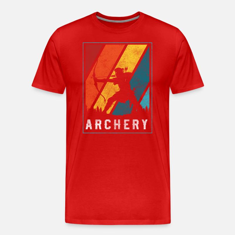 Bogenschießen Zielschießen Treffer - Männer Premium Bio T-Shirt - Rot