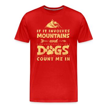Climbers Climbing Sports Climbing - Men's Premium Organic T-Shirt - red - Front - Damien (186cm)