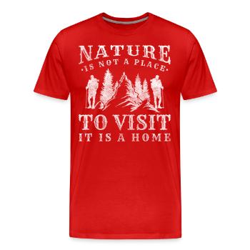 Mountaineer Randonnée en montagne Descente en rappel - T-shirt bio Premium Homme - rouge - Devant - Damien (186cm)