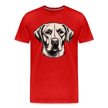 Hundehalter Pfote Vierbeiner Hundefreund - Männer Premium Bio T-Shirt - Rot - Vorne - Damien (186cm)