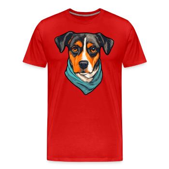 Chiens Sports canins Propriétaire d’une école canine - T-shirt bio Premium Homme - rouge - Devant - Damien (186cm)