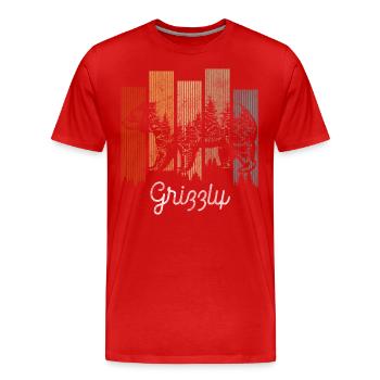 Bären Fell Eisbär Raubtier - Männer Premium Bio T-Shirt - Rot - Vorne - Damien (186cm)