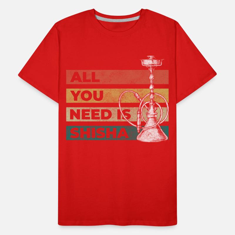 Hookah Dampf Smoken Kippe Männer Premium Bio T-Shirt