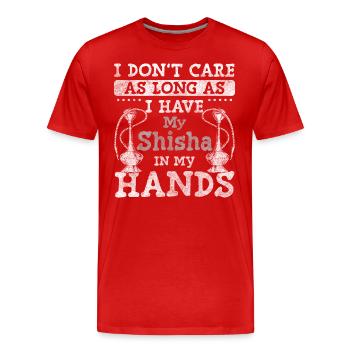 Wasserpfeife Genuss Qualm - Männer Premium Bio T-Shirt - Rot - Vorne - Damien (186cm)