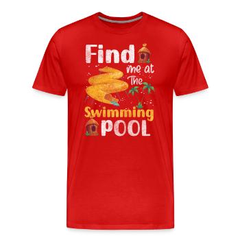 Swimmers Water Sports Strength Swimming Instructor - Men's Premium Organic T-Shirt - red - Front - Damien (186cm)
