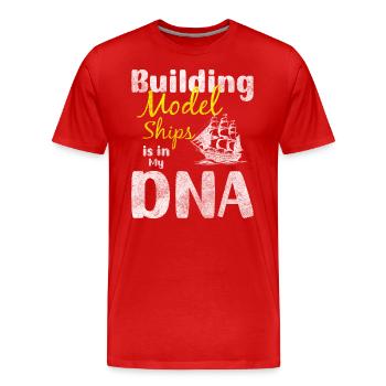 Maquette RC Skipper de bateau - T-shirt bio Premium Homme - rouge - Devant - Damien (186cm)