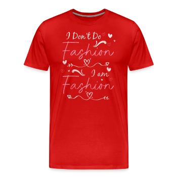 Défilé de mode Trendsetter - T-shirt bio Premium Homme - rouge - Devant - Damien (186cm)