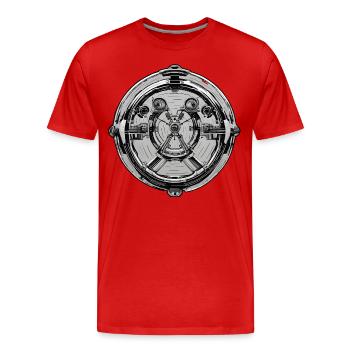 Rave Party Strahlen - Männer Premium Bio T-Shirt - Rot - Vorne - Damien (186cm)