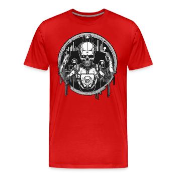 Musik Deejay House Robotik - Männer Premium Bio T-Shirt - Rot - Vorne - Damien (186cm)