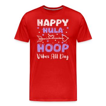 Coupe tendance - T-shirt bio Premium Homme - rouge - Devant - Damien (186cm)