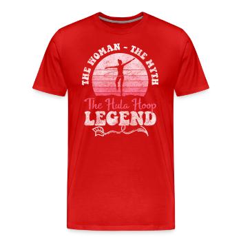 Reifen Fitness Frau - Männer Premium Bio T-Shirt - Rot - Vorne - Damien (186cm)