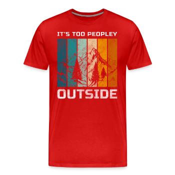 Antisozial Schüchtern Humor Zurückgezogen - Männer Premium Bio T-Shirt - Rot - Vorne - Damien (186cm)