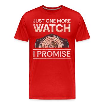 Montre Collector Montre Passionné Montre de Luxe Précieux - T-shirt bio Premium Homme - rouge - Devant - Damien (186cm)