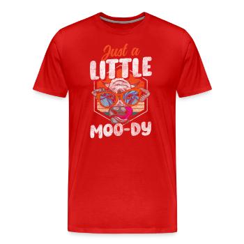 Rind Milch Kuhflecken Wirtschaft - Männer Premium Bio T-Shirt - Rot - Vorne - Damien (186cm)