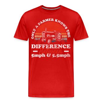Agriculture Farm Cow Protest - Men's Premium Organic T-Shirt - red - Front - Damien (186cm)