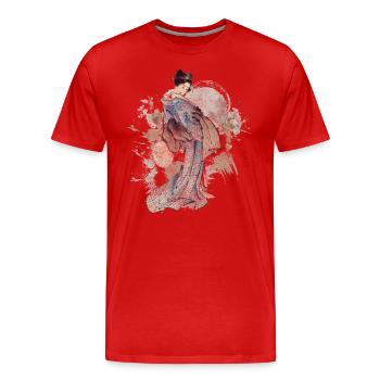 Japanisch Mythologie Kampfkunst Nerd - Männer Premium Bio T-Shirt - Rot - Vorne - Damien (186cm)