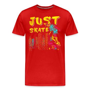 Graffiti Wall Design Écriture manuscrite - T-shirt bio Premium Homme - rouge - Devant - Damien (186cm)