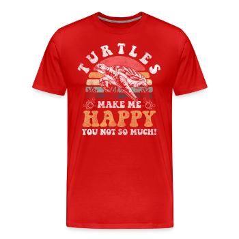 Schildkröte Meeresbewohner Umweltschützer - Männer Premium Bio T-Shirt - Rot - Vorne - Damien (186cm)