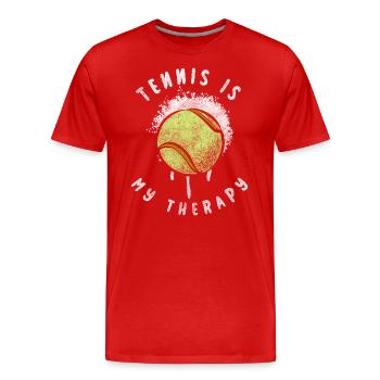 Tennis Spieler Sportlich - Männer Premium Bio T-Shirt - Rot - Vorne - Damien (186cm)