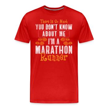 Marathon Sprinter Workout - Männer Premium Bio T-Shirt - Rot - Vorne - Damien (186cm)