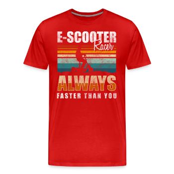 E-Scooter Electrics Environment Alternative - Men's Premium Organic T-Shirt - red - Front - Damien (186cm)
