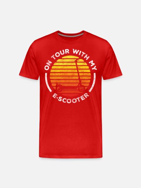 Scooter Electric Environment Alternative - Men's Premium Organic T-Shirt - red