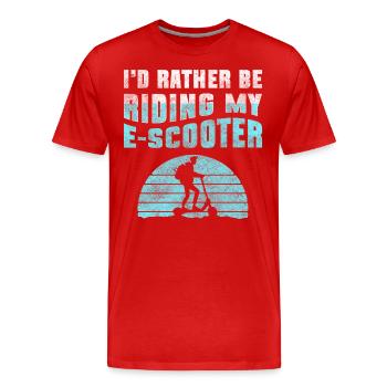 Scooter Driver Hybrid Kids Speed - Men's Premium Organic T-Shirt - red - Front - Damien (186cm)
