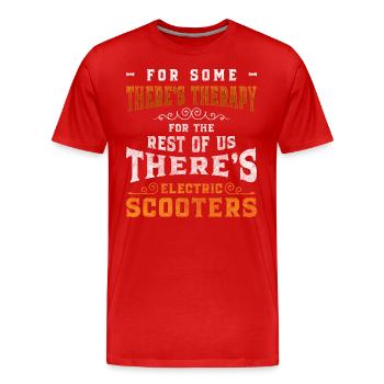 E-Scooter City Scooter Alternative - Men's Premium Organic T-Shirt - red - Front - Damien (186cm)