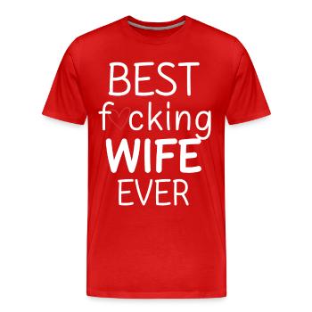 Meilleure épouse de tous les temps, la Saint-Valentin - T-shirt bio Premium Homme - rouge - Devant - Damien (186cm)