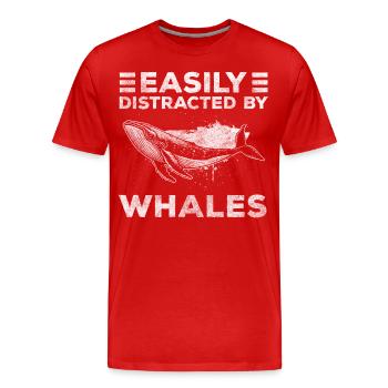 Wale Meeresbewohner Tierschutz Fische - Männer Premium Bio T-Shirt - Rot - Vorne - Damien (186cm)