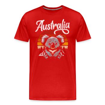 Outback Tourismus Exotisch - Männer Premium Bio T-Shirt - Rot - Vorne - Damien (186cm)