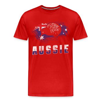 Outback Tiere Urlaubsland - Männer Premium Bio T-Shirt - Rot - Vorne - Damien (186cm)