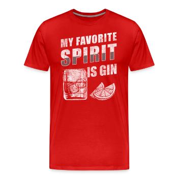 Alcohol, Drinker, Bartender, Bachelor Party - Men's Premium Organic T-Shirt - red - Front - Damien (186cm)