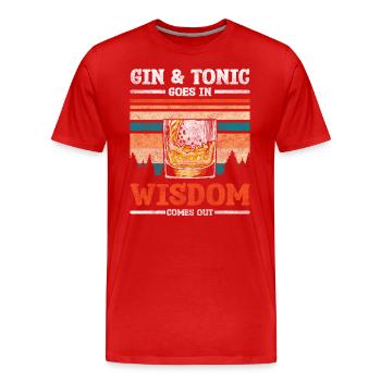 drinks genuss longsdrinks - Männer Premium Bio T-Shirt - Rot - Vorne - Damien (186cm)