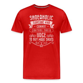 Chaussures Shopping Mode Shopping Addicted - T-shirt bio Premium Homme - rouge - Devant - Damien (186cm)