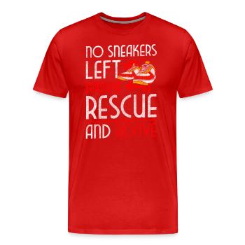 Tendance shopping des amateurs de chaussures - T-shirt bio Premium Homme - rouge - Devant - Damien (186cm)