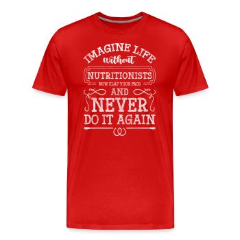 Les nutritionnistes aident à - T-shirt bio Premium Homme - rouge - Devant - Damien (186cm)