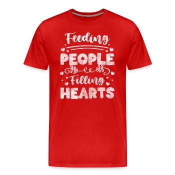 Consultante Helper Diet Fruit - T-shirt bio Premium Homme - rouge - Devant - Damien (186cm)