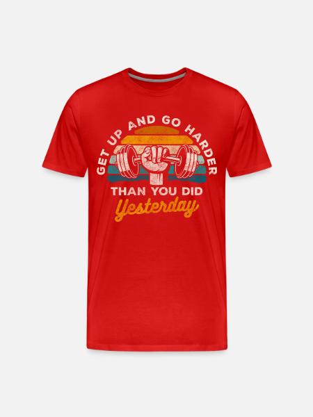 Cardio Muscles Strength - Men's Premium Organic T-Shirt - red
