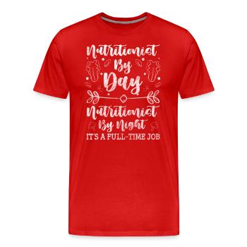 Consultante Profession Sujet Santé - T-shirt bio Premium Homme - rouge - Devant - Damien (186cm)