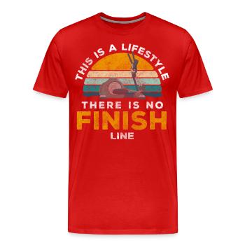 Vélo elliptique Transpiration sportive Course à pied - T-shirt bio Premium Homme - rouge - Devant - Damien (186cm)