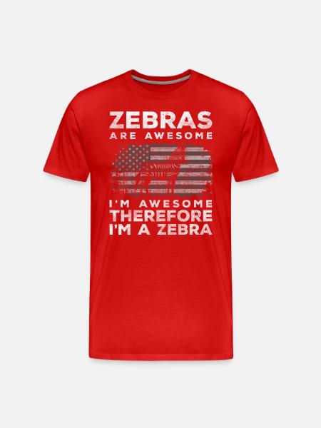 zebras animal steppe Kenya - Men's Premium Organic T-Shirt - red