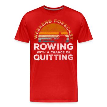 Aviron corps sport aviron - T-shirt bio Premium Homme - rouge - Devant - Damien (186cm)