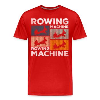 Rameur rameur hardcore - T-shirt bio Premium Homme - rouge - Devant - Damien (186cm)