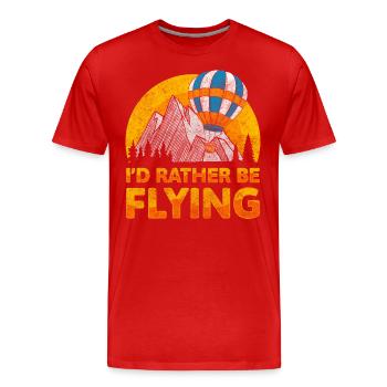 Balloon Exciting Hot - Men's Premium Organic T-Shirt - red - Front - Damien (186cm)